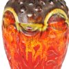 Vintage Fat Lava Vaas West Germany Bay Rood Oranje 17cm Gevlamde Fat Lava Vaas West Germany Bay Rood Oranje 98-17