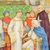 Educatieve Oude Schoolplaat Vaderlandse Geschiedenis Beschaving Karel de Grote 94x65cm