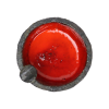 Fat Lava Aardewerk Keramiek Asbak Fel Rood Plem Vintage 13cm Fat Lava Aardewerk Keramiek Asbak Fel Rood Plem Vintage 13cm
