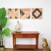 Muur Kunst Decoratie Rustiek Teruggewonnen Hout Patroon Karaktervol Verweerd 43x43cm Wall Art Decoratie Rustiek Teruggewonnen Hout Patroon Karaktervol Verweerd 43x43cm