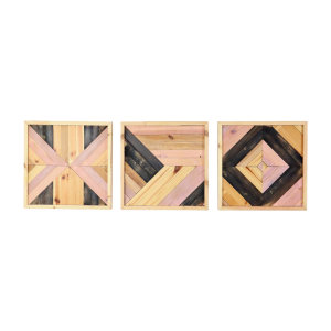 Muur Kunst Decoratie Rustiek Teruggewonnen Hout Patroon Karaktervol Verweerd 43x43cm Wall Art Decoratie Rustiek Teruggewonnen Hout Patroon Karaktervol Verweerd 43x43cm