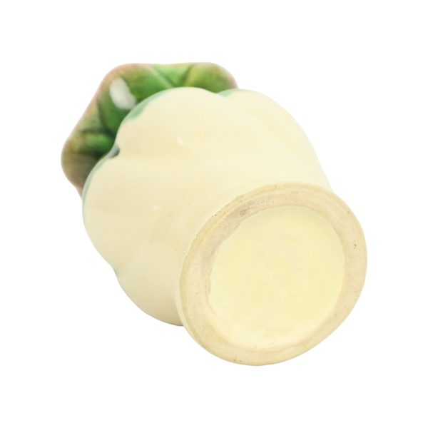 Kleine West Germany Vaas Crème Groen Craquelé Geglazuurd Keramiek 15cm Kleine West Germany Vaas Crème Groen Craquelé Geglazuurd Keramiek 15cm