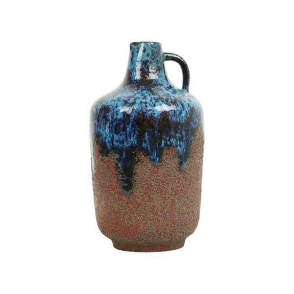 Zeer Zeldzame Blauwe Ceramano Incrusta Vaas 219 Hans Welling Design Fat Lava Zeer Zeldzame Blauwe Ceramano Incrusta Vaas 219 Hans Welling Design Fat Lava