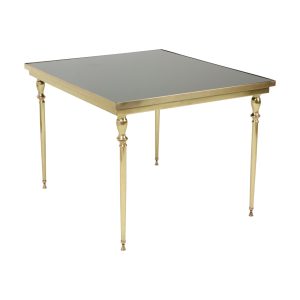 Vintage Messing Koperen Salontafel Maison Jansen Rookglas Design Frankrijk