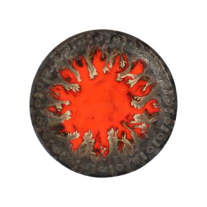 Vintage Terracotta Fruitschaal Schaal Fat Lava Stijl Oranje Grijs 29cm Vintage Terracotta Fruitschaal Schaal Fat Lava Stijl Oranje Grijs 29cm