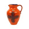 Vintage Oranje en Blauwe Geglazuurde West Germany Vaas Carstens 116-2L