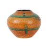 Oranje en Turquoise Vaas Jasba Keramik West Germany Aardewerk 111-12