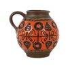 Zeldzame Oranje Bolle Vaas West Germany Aardewerk Wekara 1850-18