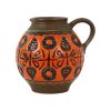 Zeldzame Oranje Bolle Vaas West Germany Aardewerk Wekara 1850-18