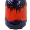 Vintage West Germany Aardewerk Scheurich Blauw Oranje Fat Lava 408-40