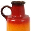 Fat Lava West Germany Vaas Aardewerk Scheurich Oranje Rood Zwart 408-40