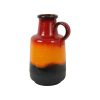 Fat Lava West Germany Vaas Aardewerk Scheurich Oranje Rood Zwart 408-40