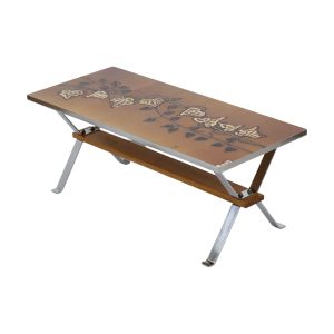 Vintage Keramische Salontafel Tegeltafel Adri Belarti Seventies Design 109cm