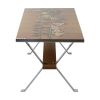 Vintage Keramische Salontafel Tegeltafel Adri Belarti Seventies Design 109cm