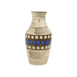 Vintage Bay Vaas West Germany Keramiek Beige Bruin Blauw 619-35