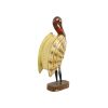 Massief Houten Tropische Vogel Beeld Sculptuur Handbeschilderd Massief Houten Tropische Vogel Beeld Sculptuur Handbeschilderd 42cm