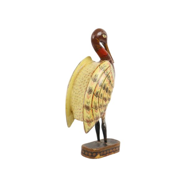 Massief Houten Tropische Vogel Beeld Sculptuur Handbeschilderd Massief Houten Tropische Vogel Beeld Sculptuur Handbeschilderd 42cm