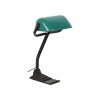 Art Deco Bureaulamp Notarislamp Erpe Model 52 Smeedijzer Groene Emaille Kap