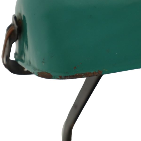 Art Deco Bureaulamp Notarislamp Erpe Model 52 Smeedijzer Groene Emaille Kap
