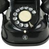 Vintage Zwarte Telefoon Draaischijf Kiesschijf ATEA Bakeliet 1960