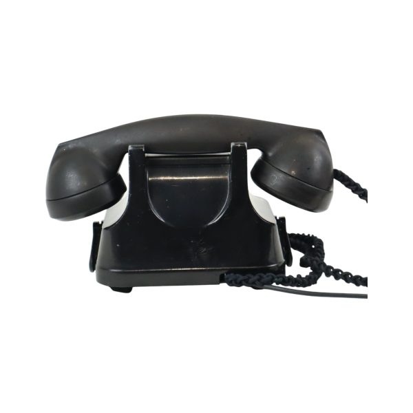 Vintage Zwarte Telefoon Draaischijf Kiesschijf ATEA Bakeliet 1960