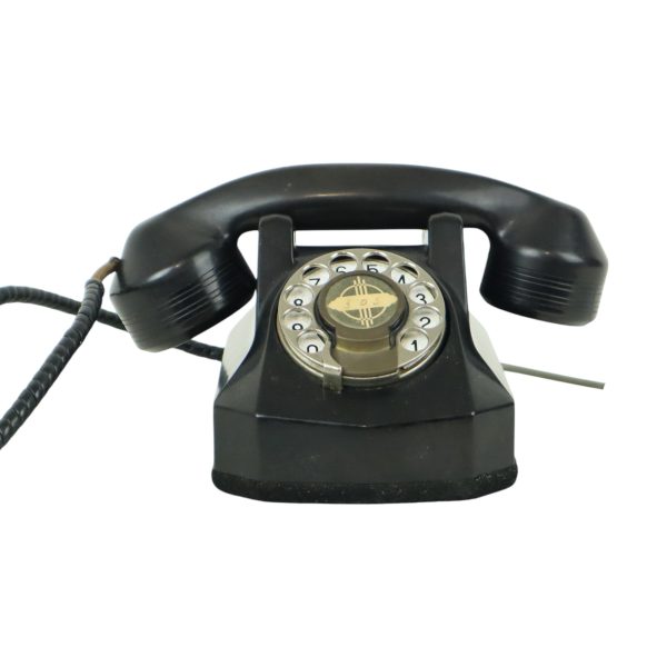 Oude Amerikaanse Draaischijf Telefoon Bakeliet Monophone