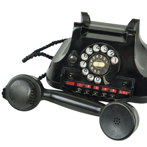 Zware Oude Draaischijf Telefoon Metaal Bakeliet ATEA Type 1949