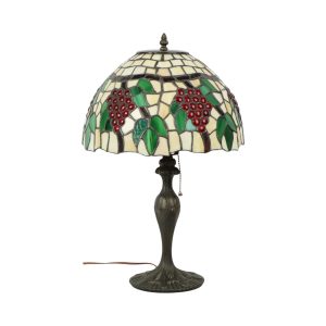 Art Deco Tiffany Stijl Tafellamp met Organische Voet Jaren 70
