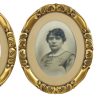Koppel Antieke Portretten Ovale Lijsten Bladgoud ca 1900