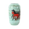 Zeldzame Scheurich Vaas XL West Germany Paard Strijdwagen 546-50