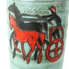 Zeldzame Scheurich Vaas XL West Germany Paard Strijdwagen 546-50