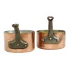 Set van 2 Decoratieve Steelpannen Koper Staal Frankrijk