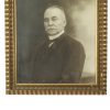 Grote Oude Foto Portret Oude Man Gouden Lijst Hars Brugge 1921