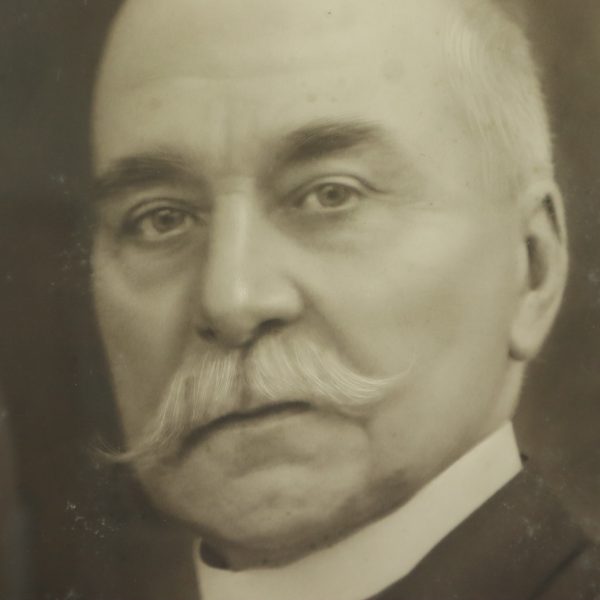 Grote Oude Foto Portret Oude Man Gouden Lijst Hars Brugge 1921