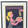 Vintage Ingelijste Poster Loterie Nationale France Fifties Reclame M. Pineau