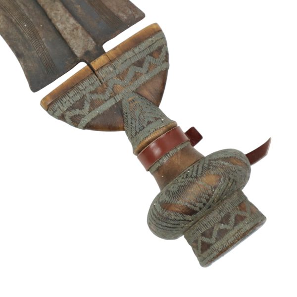 Vintage Kuba Ikul Metalen Ceremonieel Mes Kort Zwaard Congo