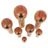 Lot van 7 Kokeshi Poppen Tomio Sato Handgeschilderd Hout Japan Lot van 7 Kokeshi Poppen Tomio Sato Handgeschilderd Hout Japan