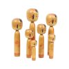 Lot van 7 Kokeshi Poppen Tomio Sato Handgeschilderd Hout Japan Lot van 7 Kokeshi Poppen Tomio Sato Handgeschilderd Hout Japan