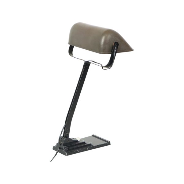 Art Deco Bureaulamp Notarislamp Erpe Model 52 Smeedijzer Bakeliet