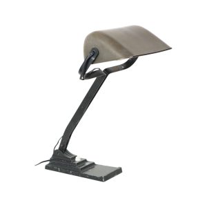 Art Deco Bureaulamp Notarislamp Erpe Model 52 Smeedijzer Bakeliet