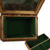Oude Houten Tramp Art Doos Juwelenkist Trinket Volkskunst