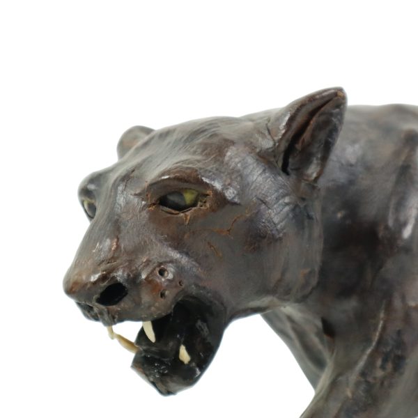 Mid Century Lederen Panter Beeld Liberty of London 43cm