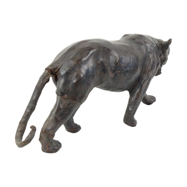 Mid Century Lederen Panter Beeld Liberty of London 43cm