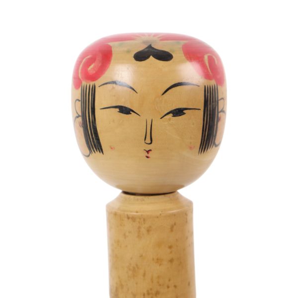 Grote Kokeshi Pop XL Formaat Handgeschilderd Hout Japan Showa 48cm