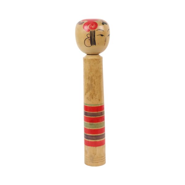 Grote Kokeshi Pop XL Formaat Handgeschilderd Hout Japan Showa 48cm