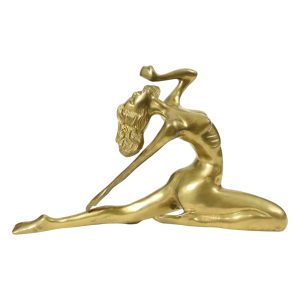 Art Deco Stijl Beeld Elegante Naakte Vrouw Massief Messing Art Deco Stijl Beeld Elegante Naakte Vrouw Massief Messing