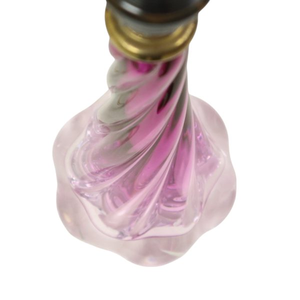 Paarse Kristallen Tafellamp Val Saint Lambert Swirl Sixties