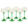 Set Van 6 Vintage Luminarc Vins Moselle Wijnglazen Groen Set Van 6 Vintage Luminarc Vins Moselle Wijnglazen Groen