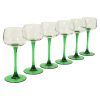 Set Van 6 Vintage Luminarc Vins Moselle Wijnglazen Groen Set Van 6 Vintage Luminarc Vins Moselle Wijnglazen Groen
