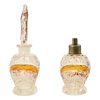 Art Deco Stijl Amberkleur Parfum Toiletset Boudoir Bleikristal